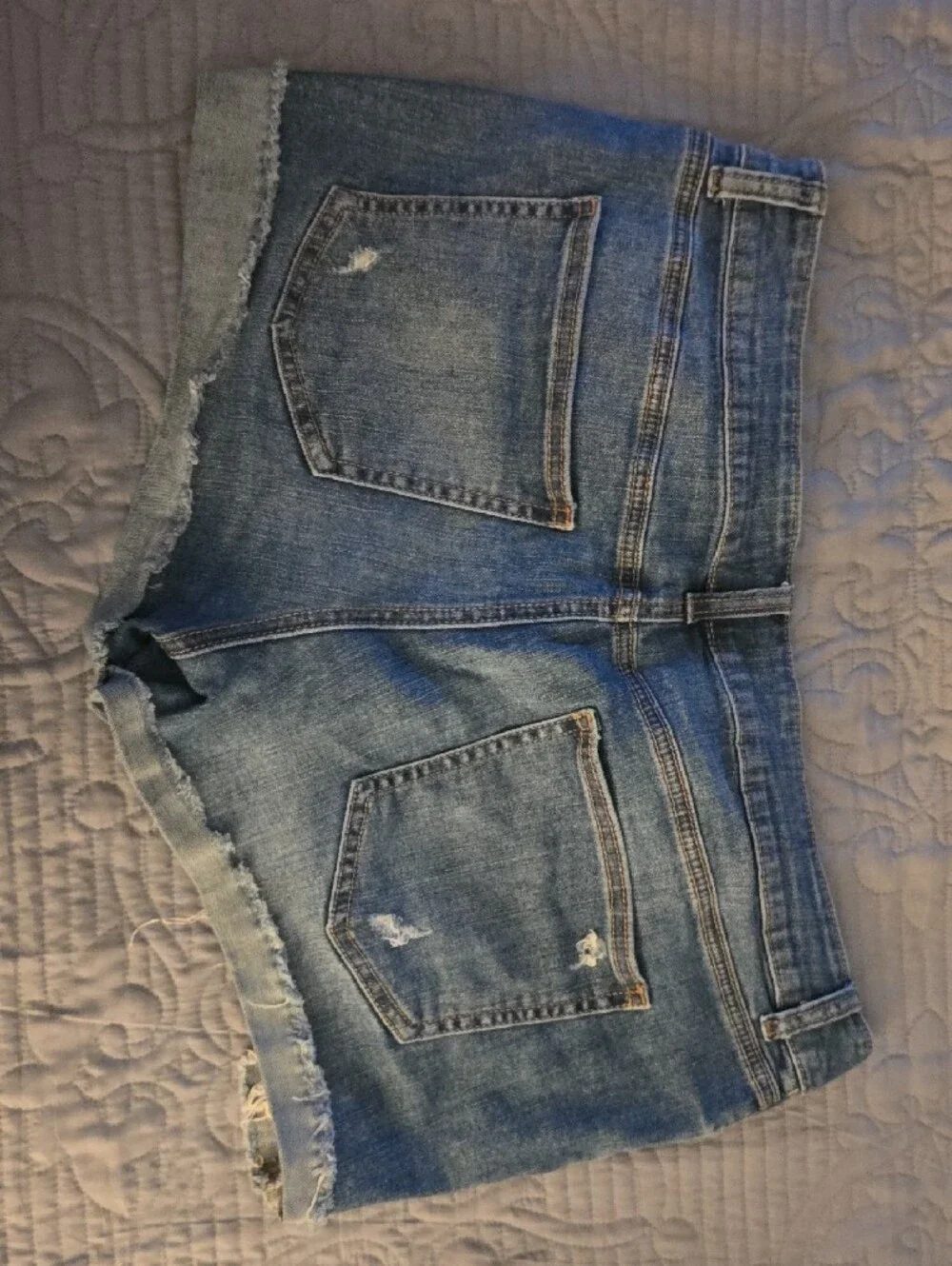 Maurices Light Blue Distressed Denim Shorts - Picture 4 of 4